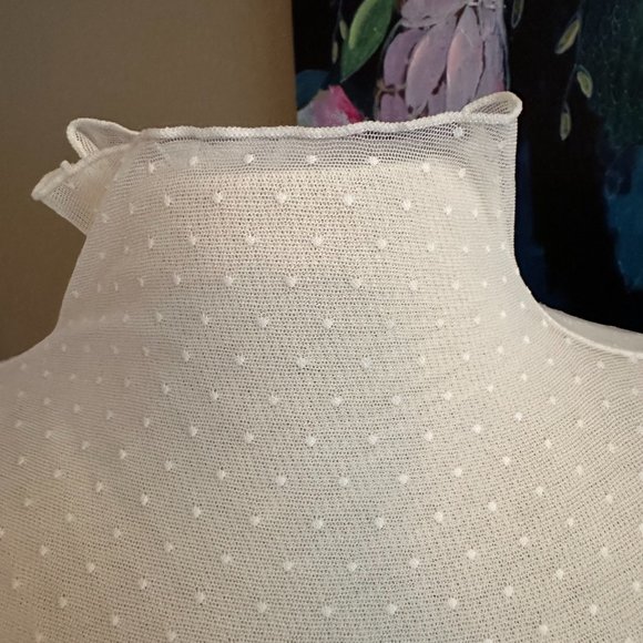 Free People Sheer Mock Neck Long Sleeve Layering Top Size Medium - Picture 2 of 9